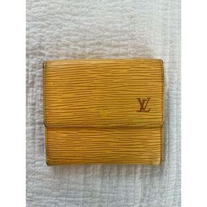 LOUIS VUITTON Epi Portefeuille Elise Wallet Yellow LV Authentic